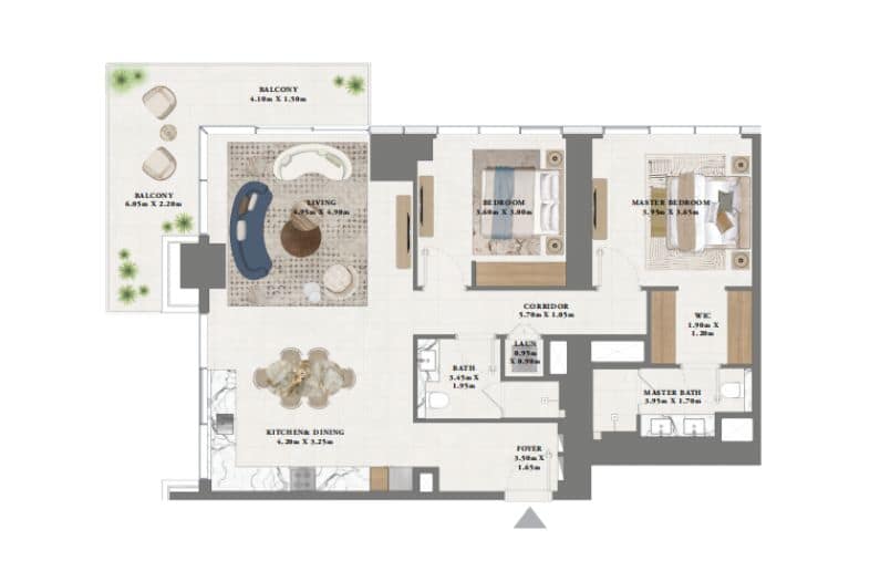 Altan at Dubai Creek Harbour by Emaar floor plan