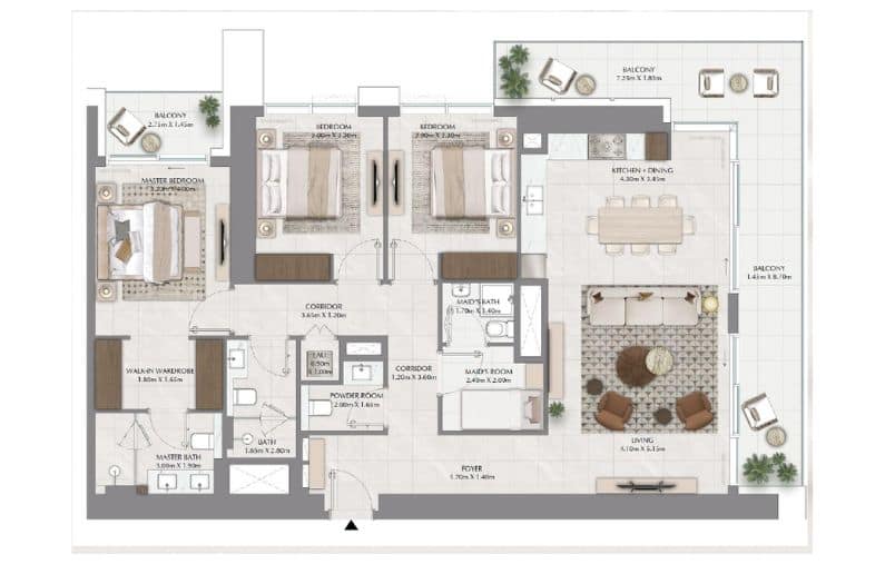 Lyvia By Palace at Dubai Creek Harbour floor plan