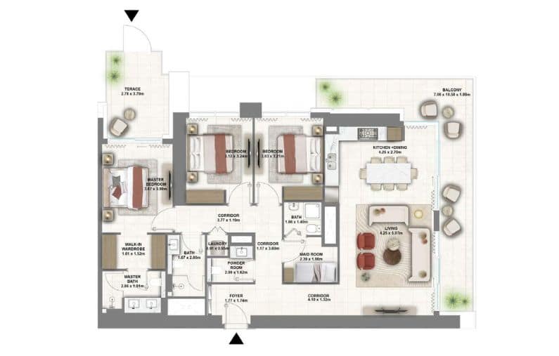 Montiva by Vida at Dubai Creek Harbour floor plan